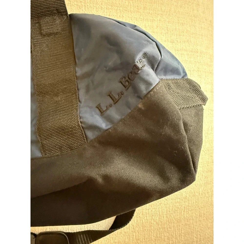Vintage LL Bean Made in USA Adventure Duffle Bag Large 1990s Navy V273 Travel